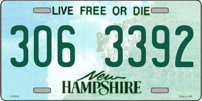 NH license plate 3063392