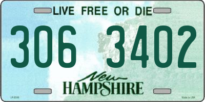NH license plate 3063402