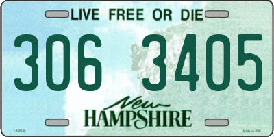 NH license plate 3063405