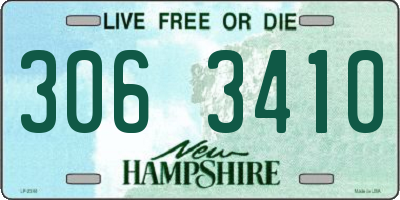 NH license plate 3063410