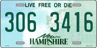 NH license plate 3063416