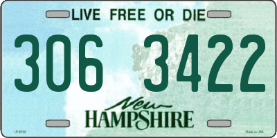 NH license plate 3063422