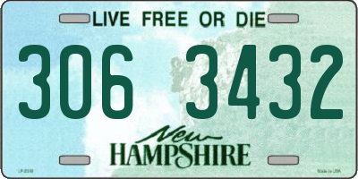 NH license plate 3063432