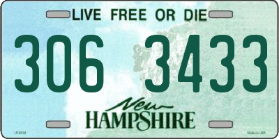 NH license plate 3063433