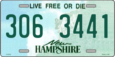 NH license plate 3063441