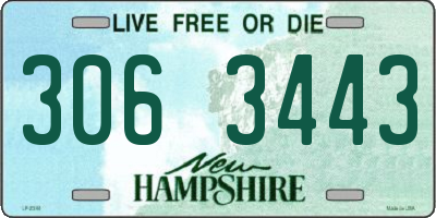 NH license plate 3063443