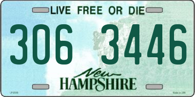 NH license plate 3063446