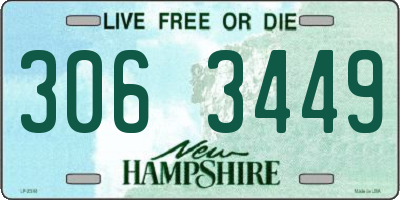 NH license plate 3063449