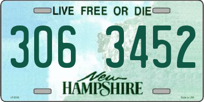 NH license plate 3063452