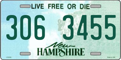 NH license plate 3063455
