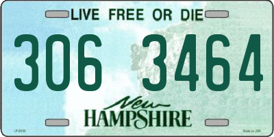 NH license plate 3063464