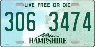 NH license plate 3063474