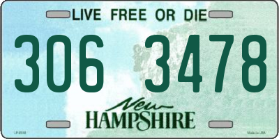 NH license plate 3063478