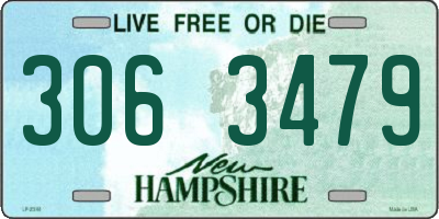 NH license plate 3063479