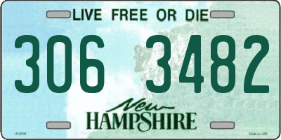 NH license plate 3063482