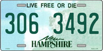 NH license plate 3063492