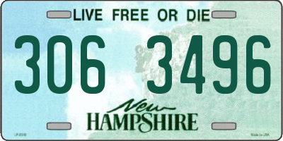 NH license plate 3063496