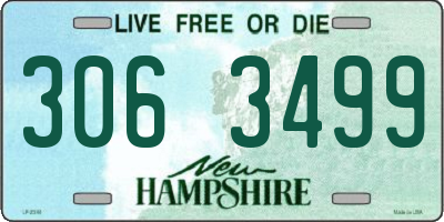 NH license plate 3063499