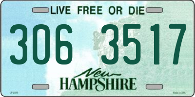 NH license plate 3063517