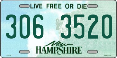 NH license plate 3063520