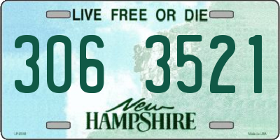 NH license plate 3063521