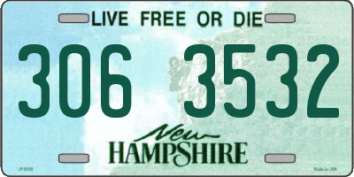NH license plate 3063532