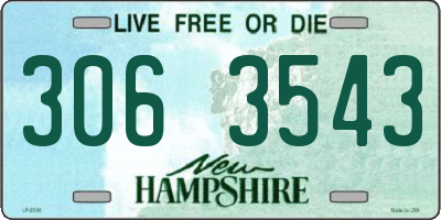 NH license plate 3063543