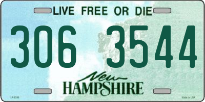 NH license plate 3063544