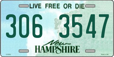 NH license plate 3063547
