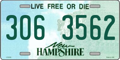 NH license plate 3063562