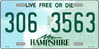NH license plate 3063563