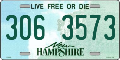 NH license plate 3063573