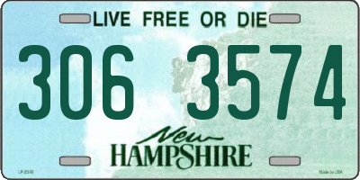NH license plate 3063574