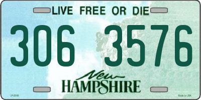 NH license plate 3063576