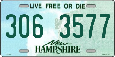 NH license plate 3063577