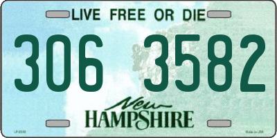 NH license plate 3063582