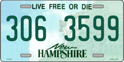 NH license plate 3063599