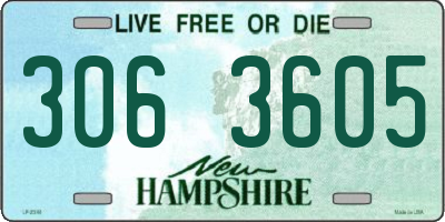 NH license plate 3063605