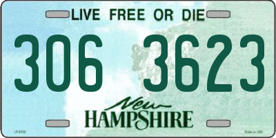 NH license plate 3063623