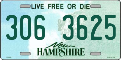 NH license plate 3063625