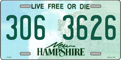 NH license plate 3063626
