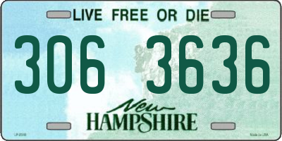 NH license plate 3063636