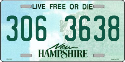 NH license plate 3063638