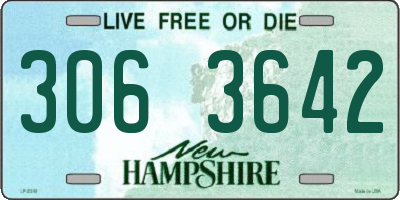 NH license plate 3063642