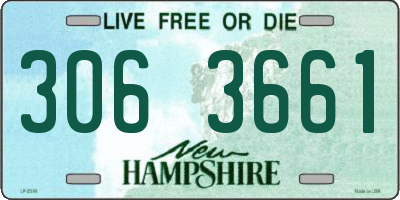 NH license plate 3063661