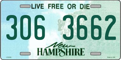 NH license plate 3063662