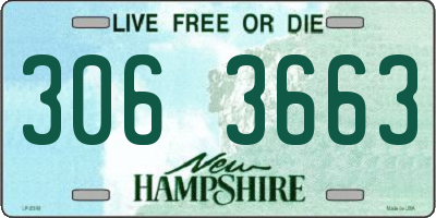 NH license plate 3063663