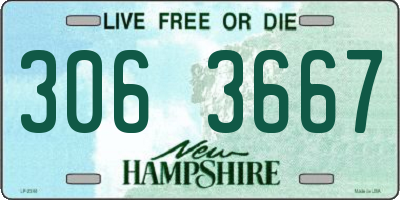 NH license plate 3063667