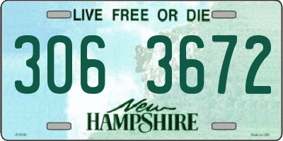 NH license plate 3063672