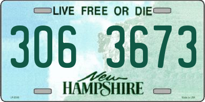 NH license plate 3063673